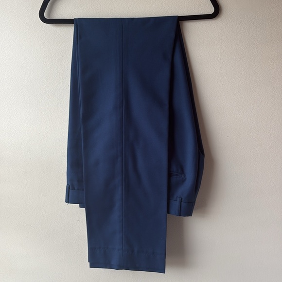 GIORGIO FIORELLI Two Button Suit Jacket Pants 38 Long Tall 32 French Blue - Picture 9 of 15